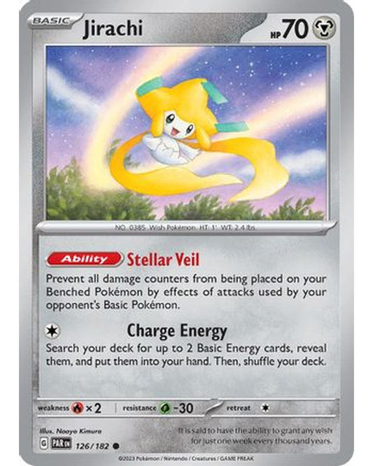 Jirachi 126/182  - Reverse Holofoil SV04 Paradox Rift - Common