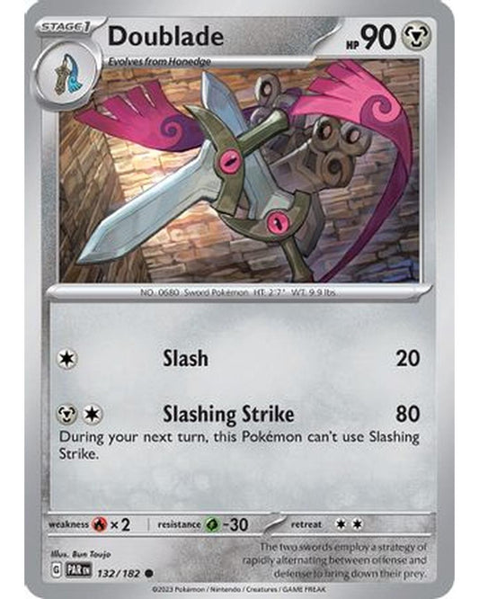 Doublade 132/182  - Reverse Holofoil SV04 Paradox Rift - Common
