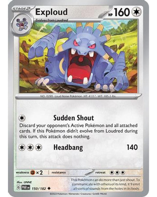 Exploud 150/182  - Reverse Holofoil SV04 Paradox Rift - Uncommon