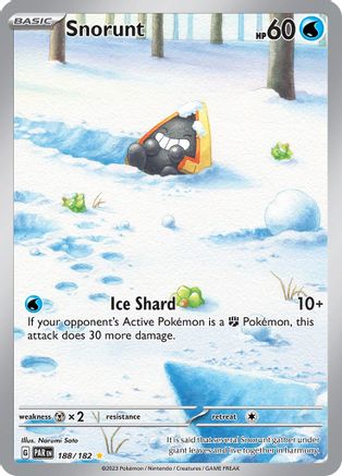 Snorunt 188/182  - Holofoil SV04 Paradox Rift - Illustration Rare