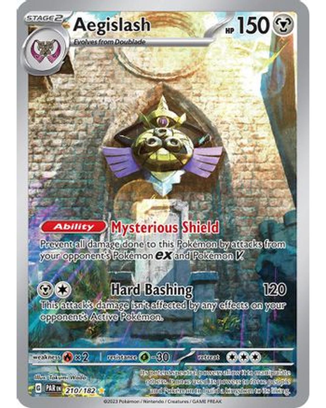 Aegislash 210/182  - Holofoil SV04 Paradox Rift - Illustration Rare