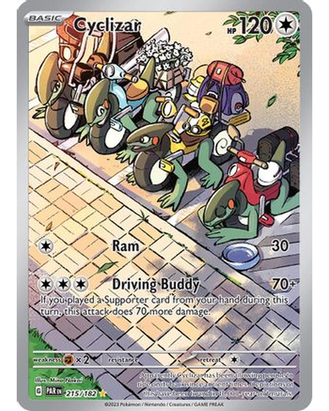 Cyclizar 215/182  - Holofoil SV04 Paradox Rift - Illustration Rare