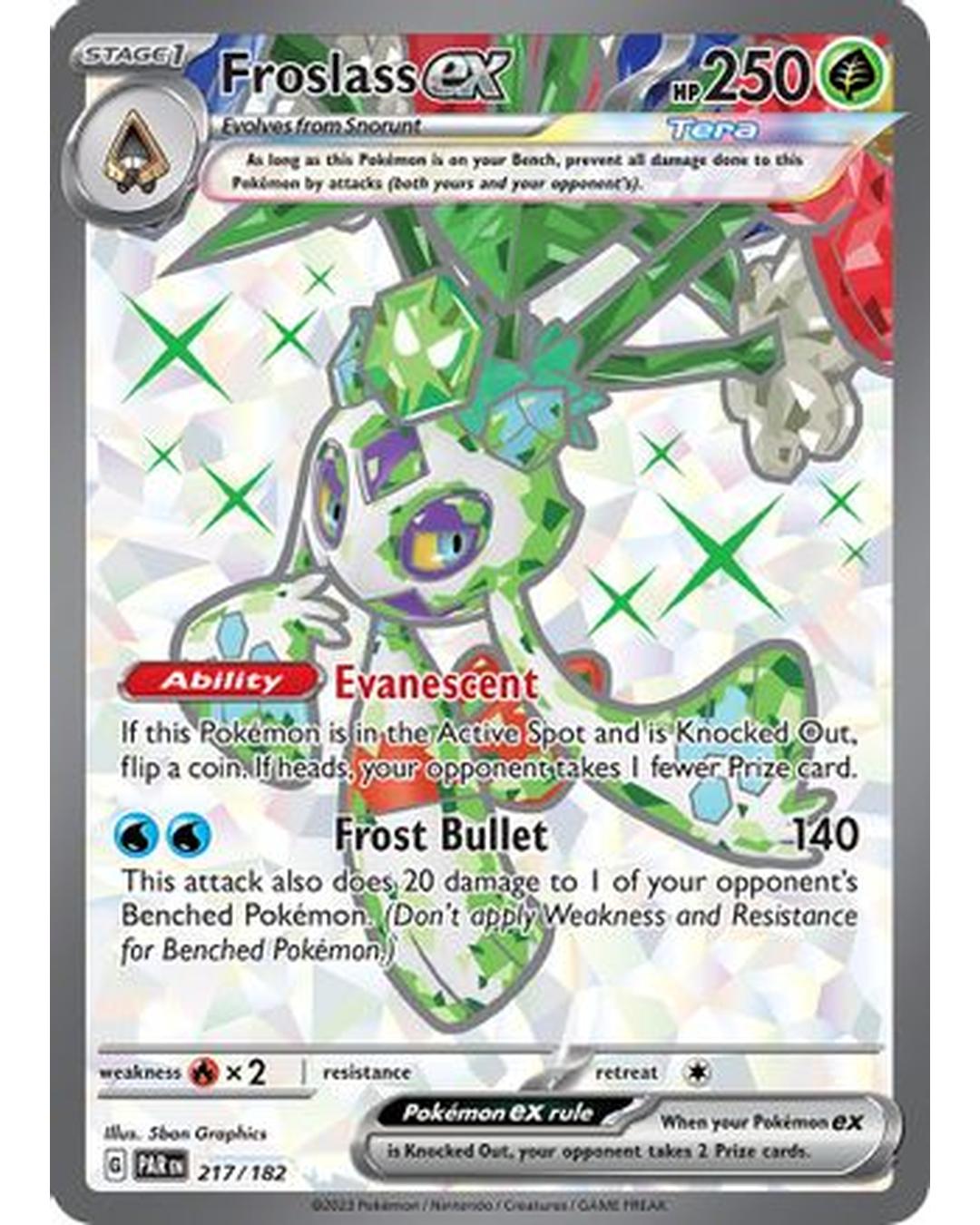 Froslass ex 217/182  - Holofoil SV04 Paradox Rift - Ultra Rare