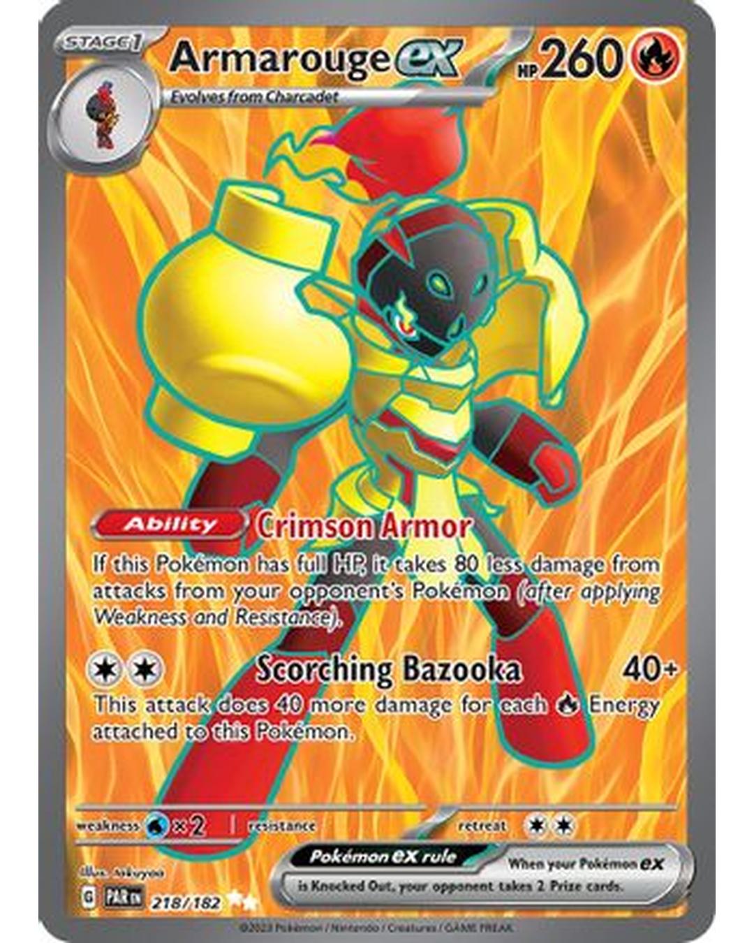 Armarouge ex 218/182  - Holofoil SV04 Paradox Rift - Ultra Rare