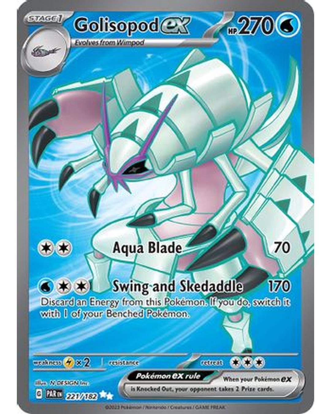 Golisopod ex 221/182  - Holofoil SV04 Paradox Rift - Ultra Rare