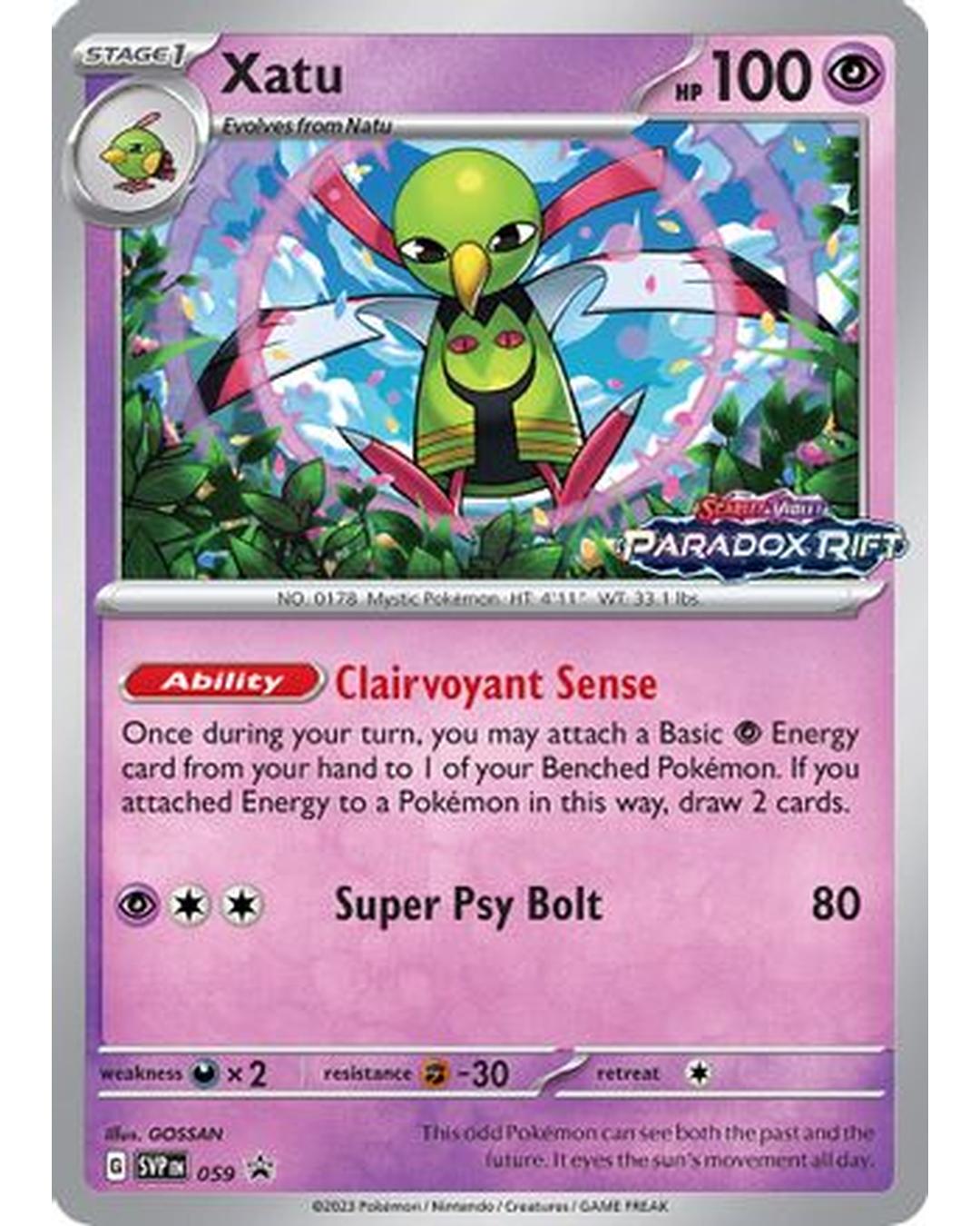 Xatu 059  - Holofoil SV Scarlet & Violet Promo Cards - Rare
