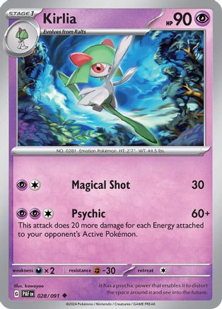 Kirlia 028/091  SV Paldean Fates - Uncommon