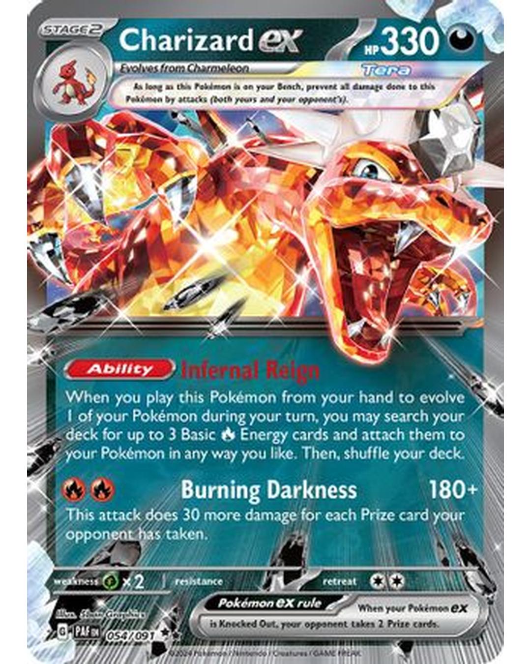 Charizard ex 054/091  - Holofoil SV Paldean Fates - Double Rare