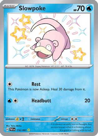 Slowpoke 116/091  - Holofoil SV Paldean Fates - Shiny Rare