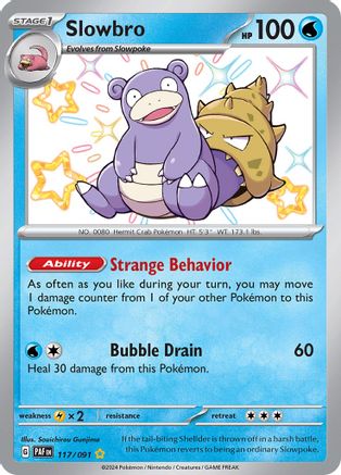 Slowbro 117/091  - Holofoil SV Paldean Fates - Shiny Rare