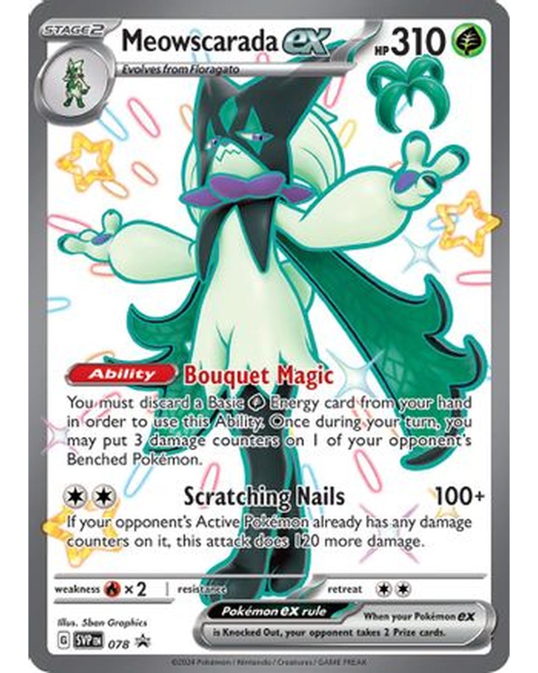 Meowscarada ex 078  - Holofoil SV Scarlet & Violet Promo Cards - Promo