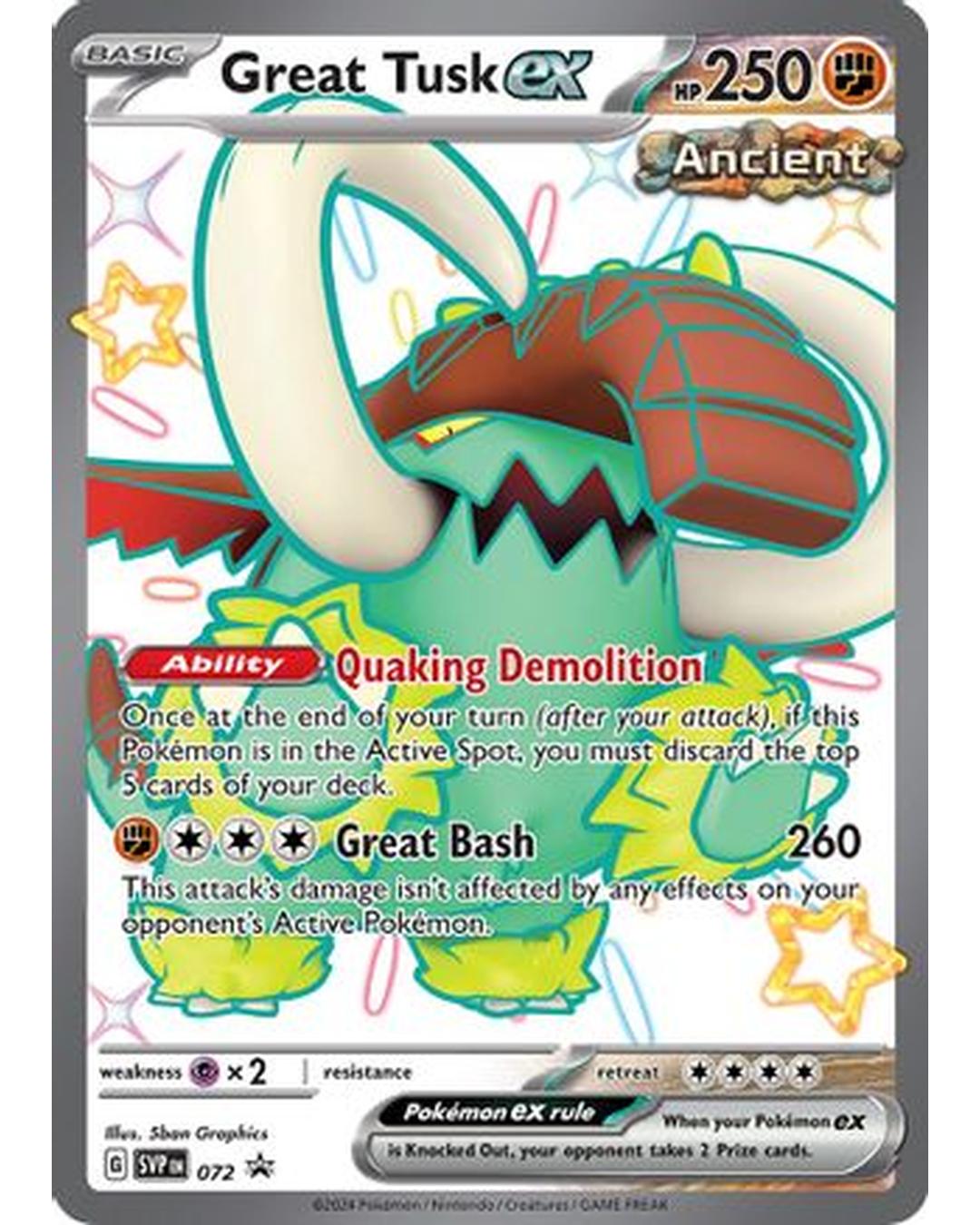 Great Tusk ex 072  - Holofoil SV Scarlet & Violet Promo Cards - Promo