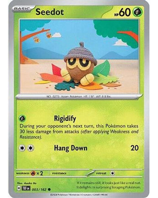 Seedot 003/162  - Reverse Holofoil SV05 Temporal Forces - Common