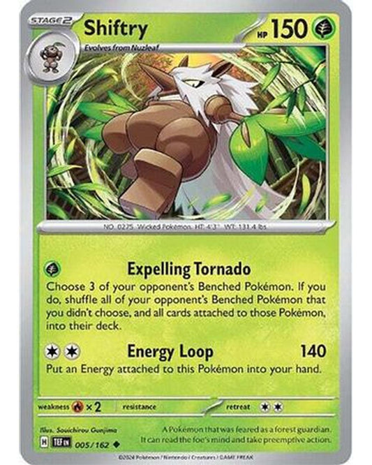 Shiftry 005/162  - Reverse Holofoil SV05 Temporal Forces - Uncommon