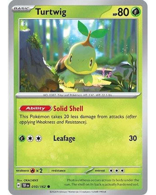 Turtwig 010/162  - Reverse Holofoil SV05 Temporal Forces - Common