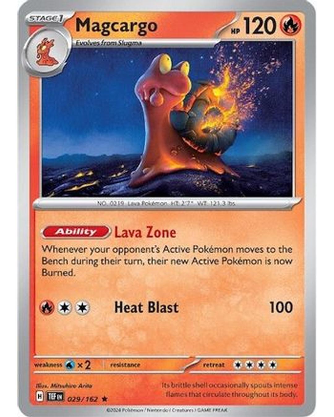 Magcargo 029/162  - Holofoil SV05 Temporal Forces - Rare