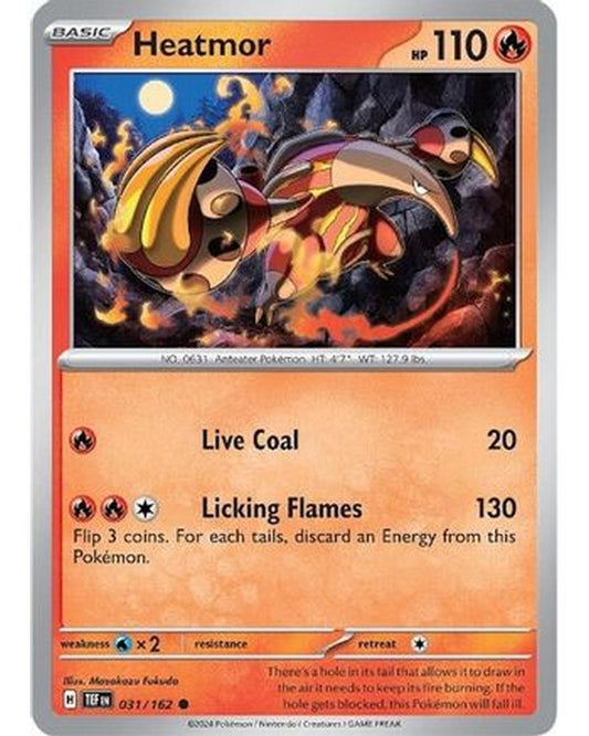 Heatmor 031/162  - Reverse Holofoil SV05 Temporal Forces - Common