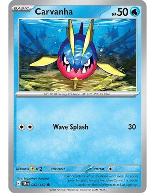 Carvanha 042/162  - Reverse Holofoil SV05 Temporal Forces - Common