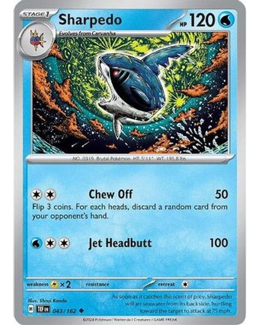 Sharpedo 043/162  SV05 Temporal Forces - Uncommon