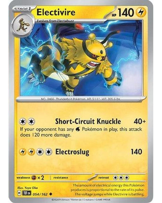 Electivire 054/162  - Reverse Holofoil SV05 Temporal Forces - Uncommon