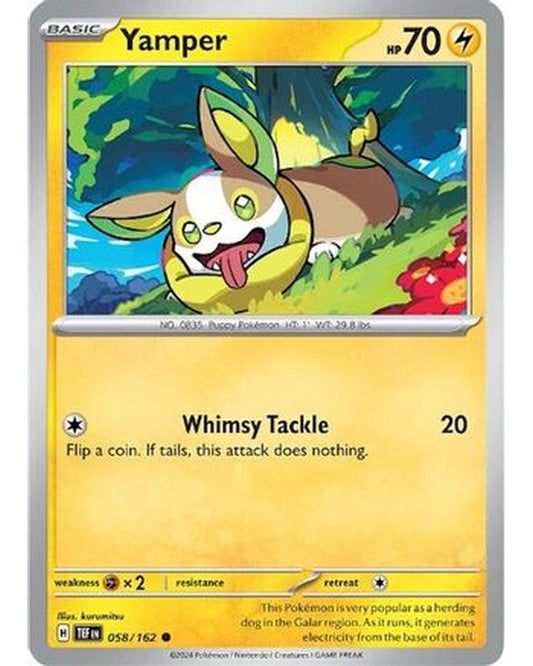 Yamper 058/162  - Reverse Holofoil SV05 Temporal Forces - Common