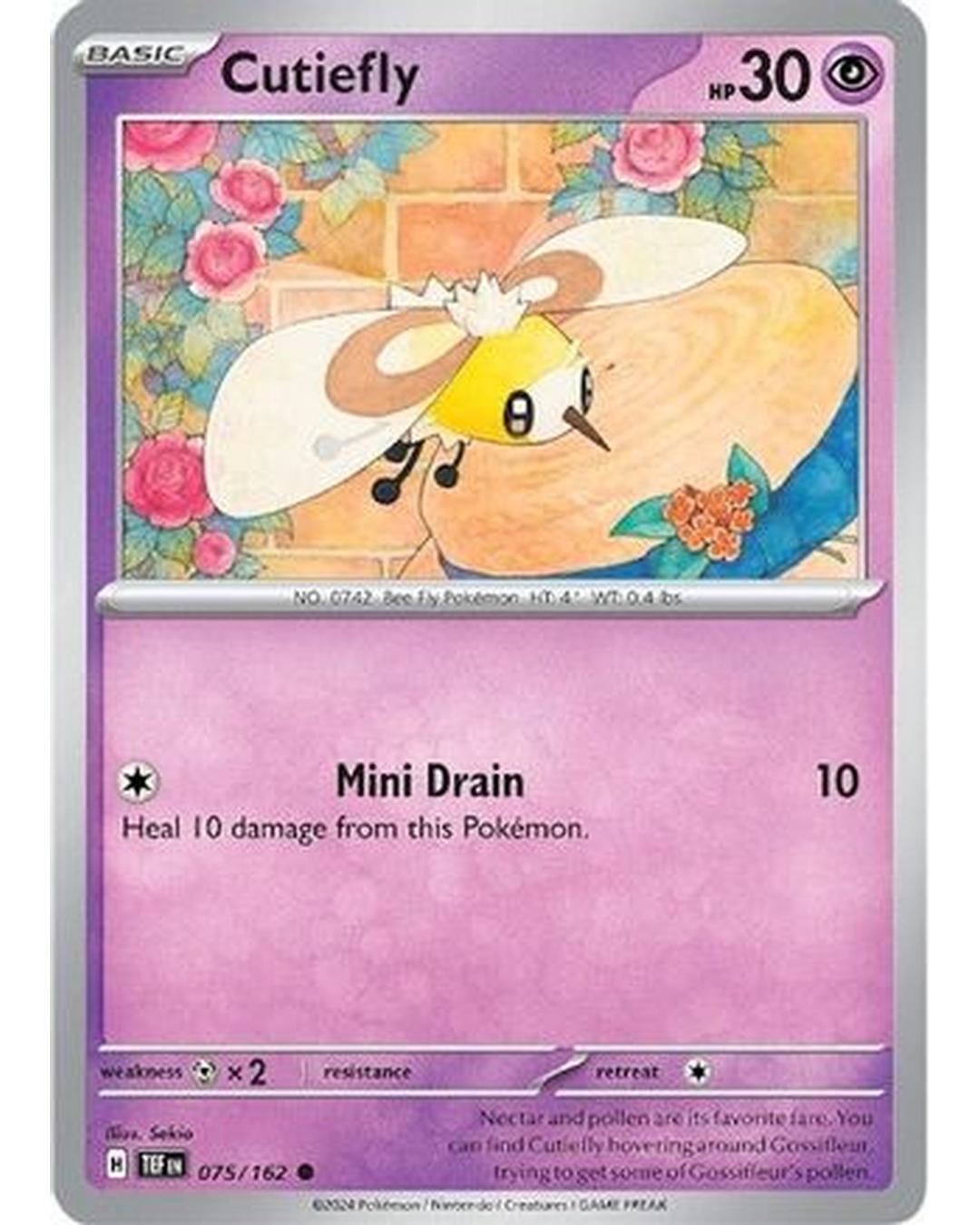 Cutiefly 075/162  - Reverse Holofoil SV05 Temporal Forces - Common