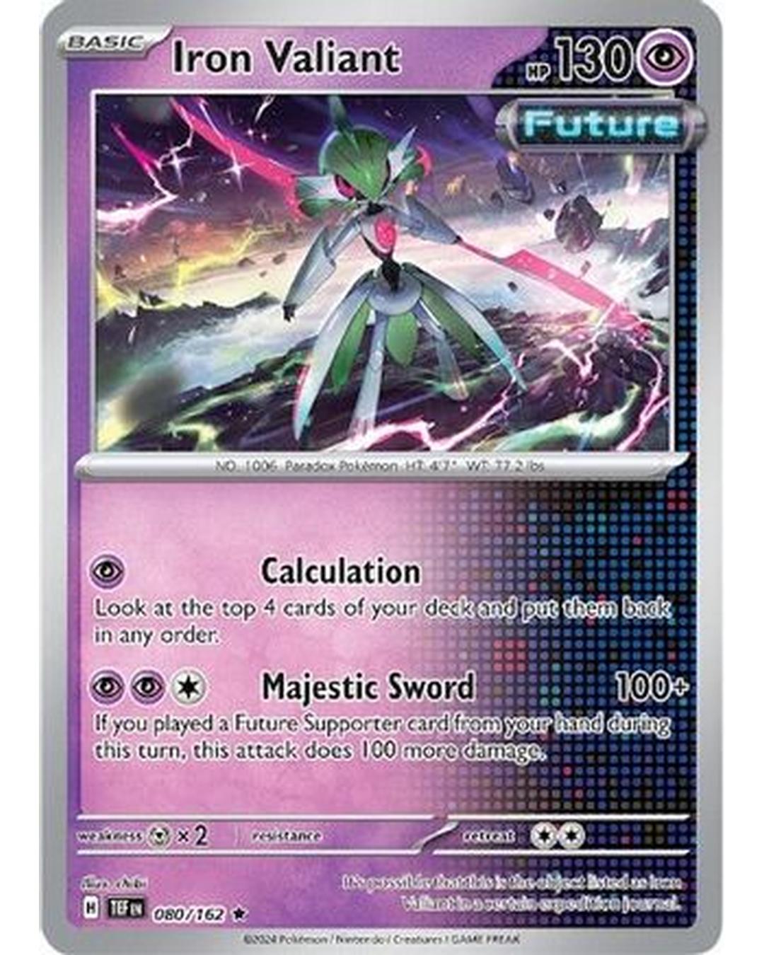 Iron Valiant 080/162  - Holofoil SV05 Temporal Forces - Rare