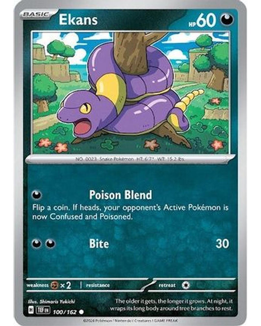Ekans 100/162  - Reverse Holofoil SV05 Temporal Forces - Common
