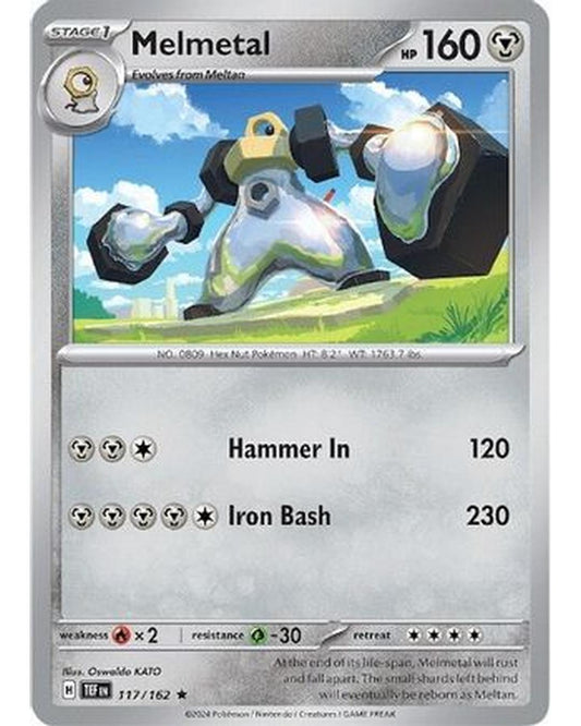 Melmetal 117/162  - Reverse Holofoil SV05 Temporal Forces - Rare
