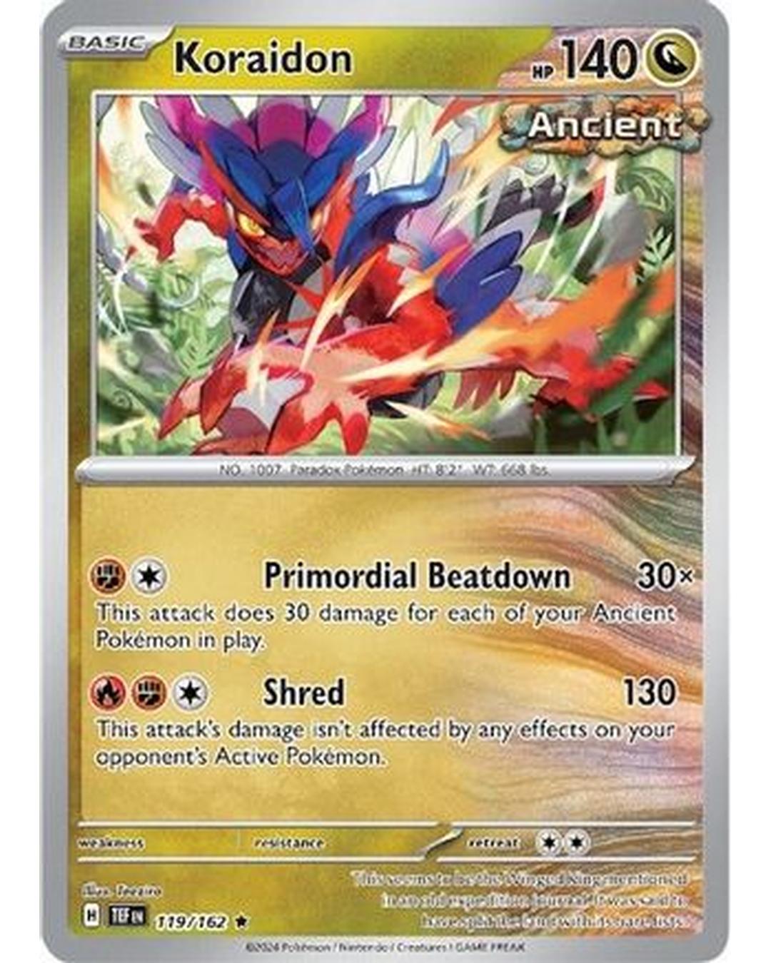 Koraidon 119/162  - Holofoil SV05 Temporal Forces - Rare