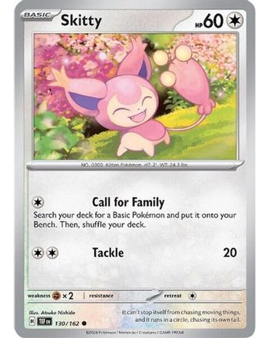 Skitty 130/162  - Reverse Holofoil SV05 Temporal Forces - Common