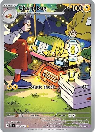 Charjabug 169/162  - Holofoil SV05 Temporal Forces - Illustration Rare