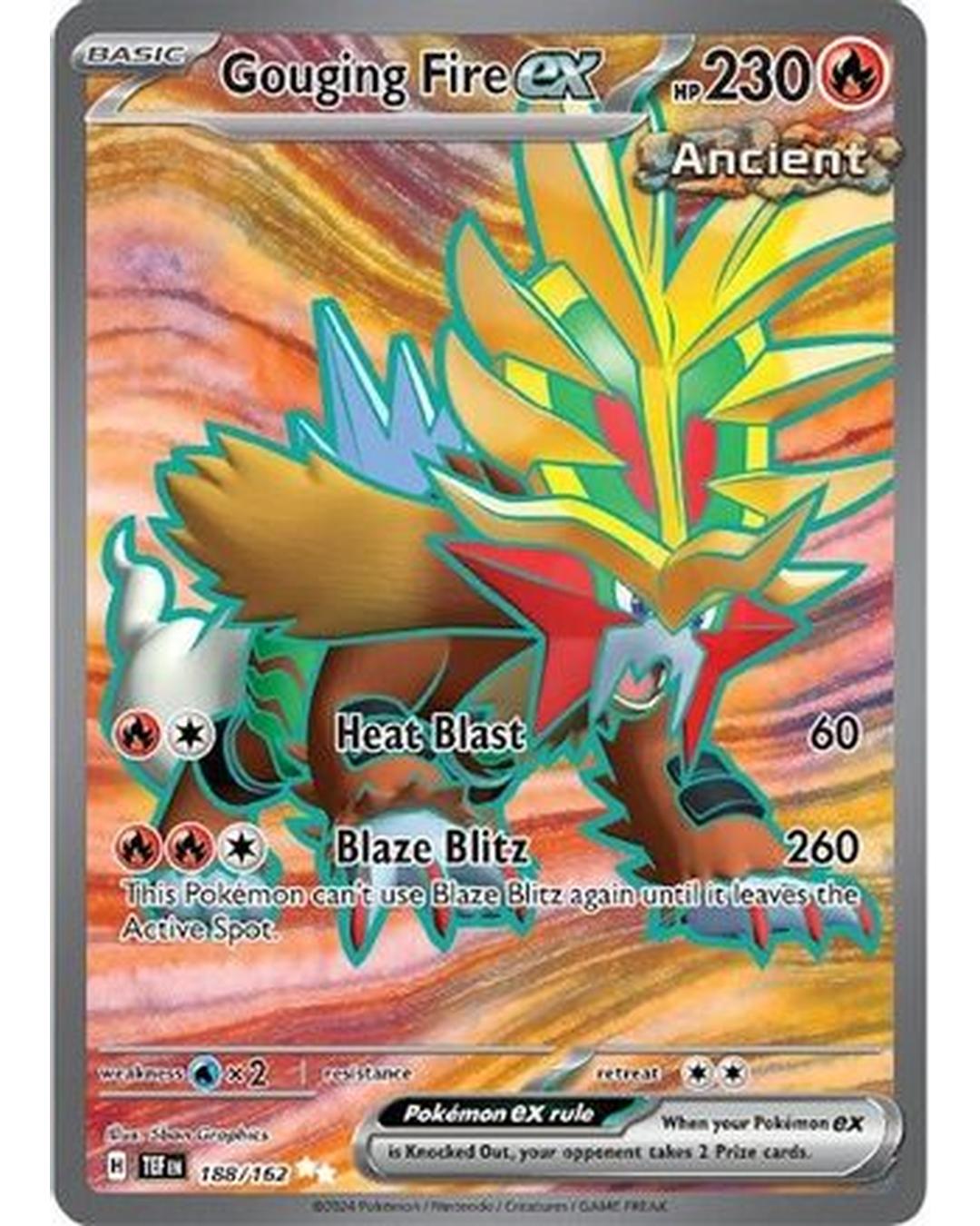 Gouging Fire ex 188/162  - Holofoil SV05 Temporal Forces - Ultra Rare