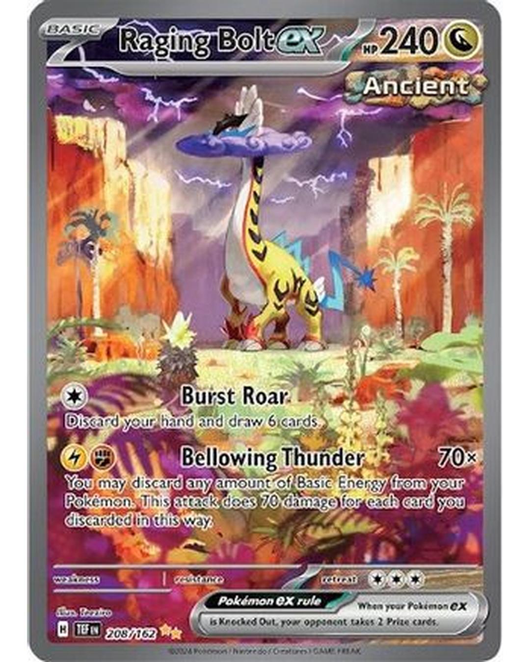 Raging Bolt ex 208/162  - Holofoil SV05 Temporal Forces - Special Illustration Rare