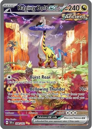 Raging Bolt ex 208/162  - Holofoil SV05 Temporal Forces - Special Illustration Rare