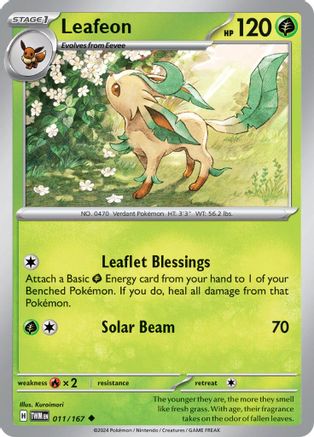 Leafeon 011/167  SV06 Twilight Masquerade - Uncommon