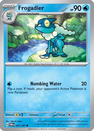 Frogadier 057/167  - Reverse Holofoil SV06 Twilight Masquerade - Common