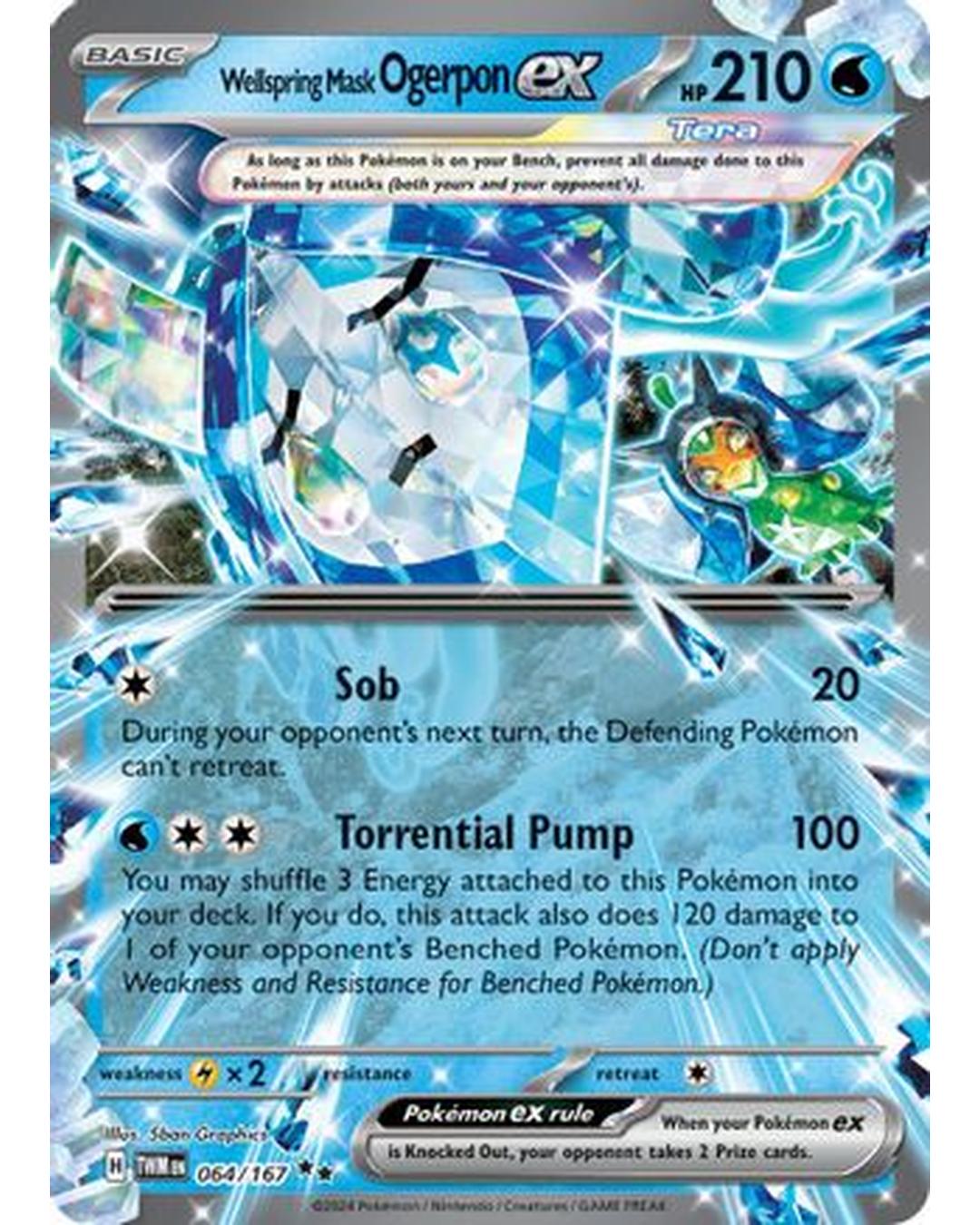 Wellspring Mask Ogerpon ex 064/167  - Holofoil SV06 Twilight Masquerade - Double Rare