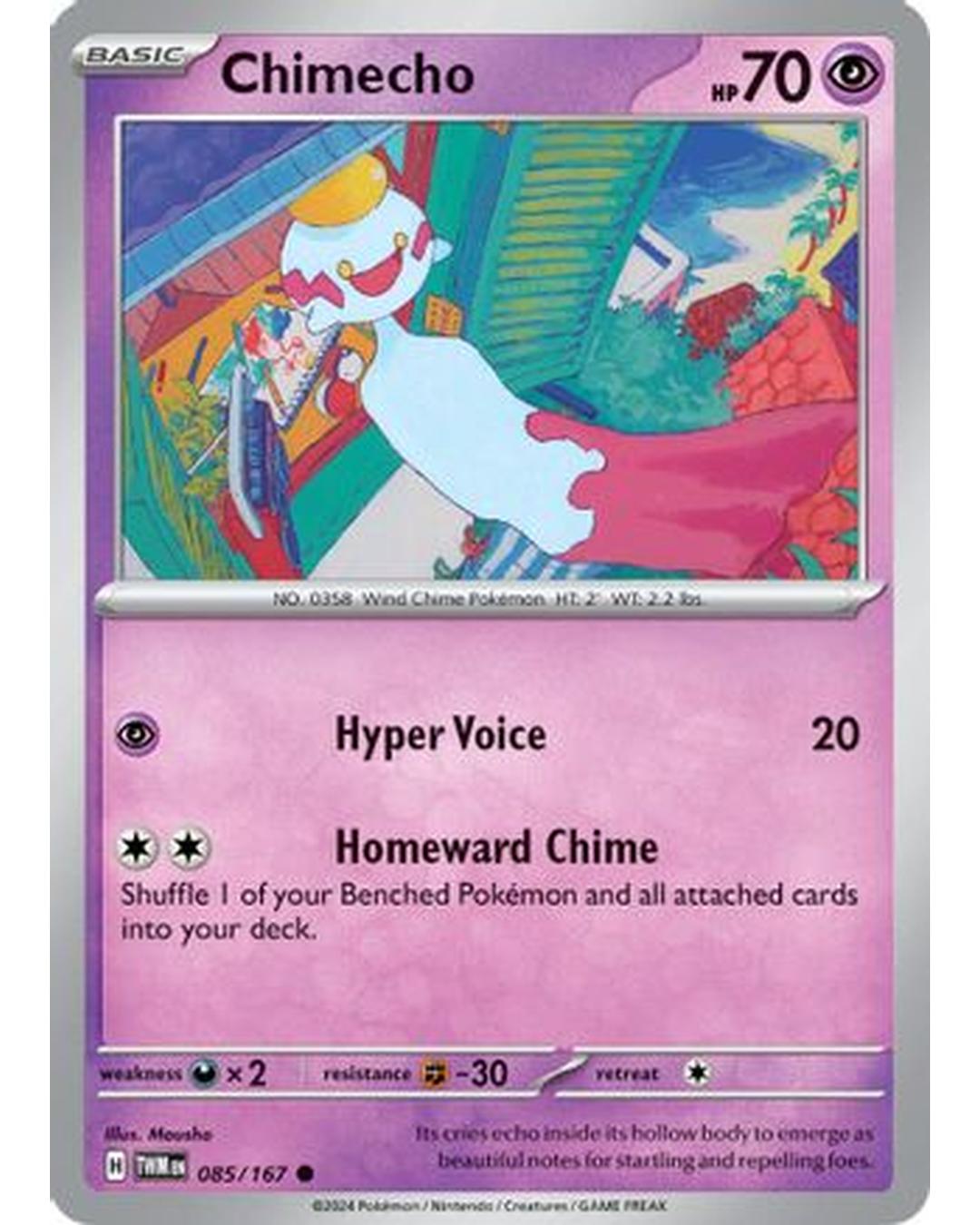 Chimecho 085/167  - Reverse Holofoil SV06 Twilight Masquerade - Common