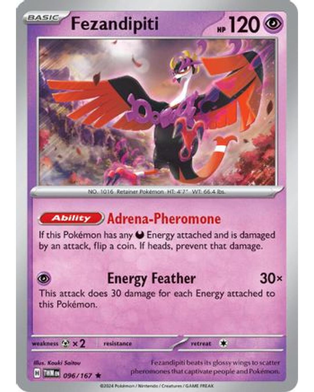 Fezandipiti 096/167  - Holofoil SV06 Twilight Masquerade - Rare