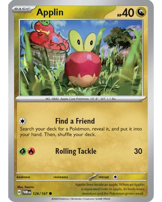 Applin 126/167  - Reverse Holofoil SV06 Twilight Masquerade - Common