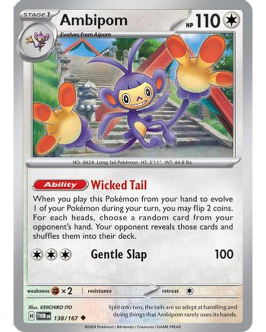 Ambipom 138/167  SV06 Twilight Masquerade - Uncommon