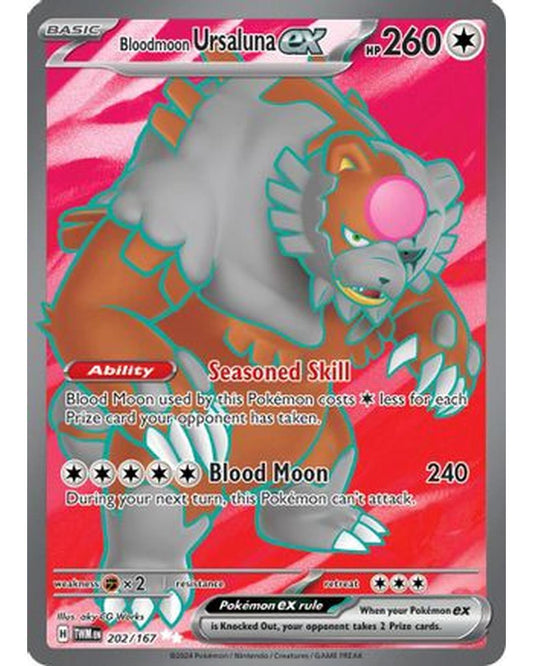 Bloodmoon Ursaluna ex 202/167  - Holofoil SV06 Twilight Masquerade - Ultra Rare
