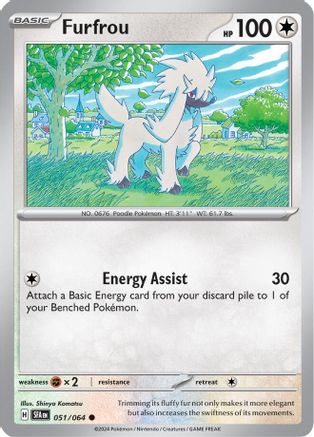 Furfrou 051/064  - Reverse Holofoil SV Shrouded Fable - Common