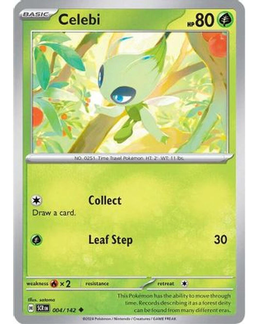 Celebi 004/142  - Reverse Holofoil SV07 Stellar Crown - Uncommon