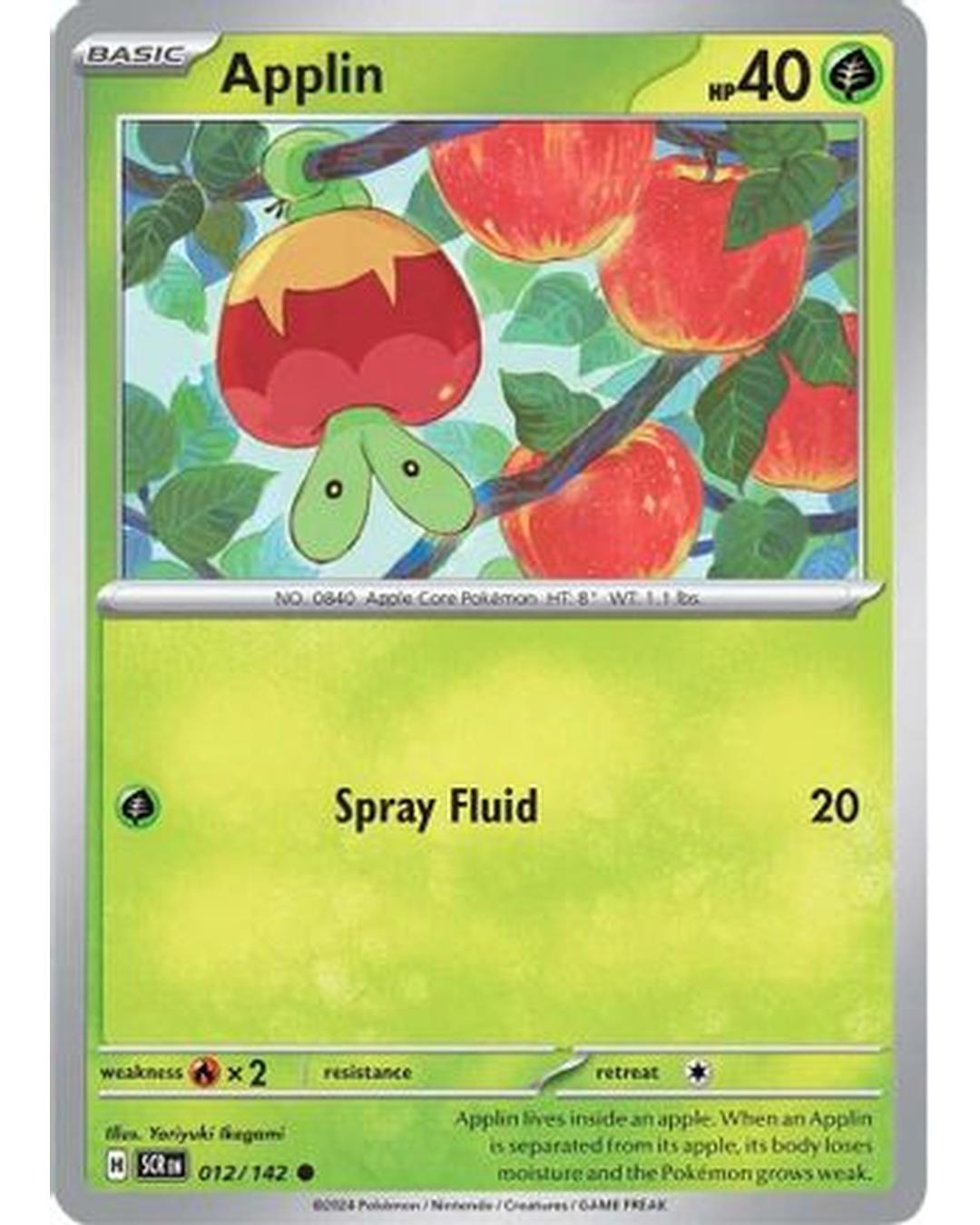 Applin 012/142  - Reverse Holofoil SV07 Stellar Crown - Common