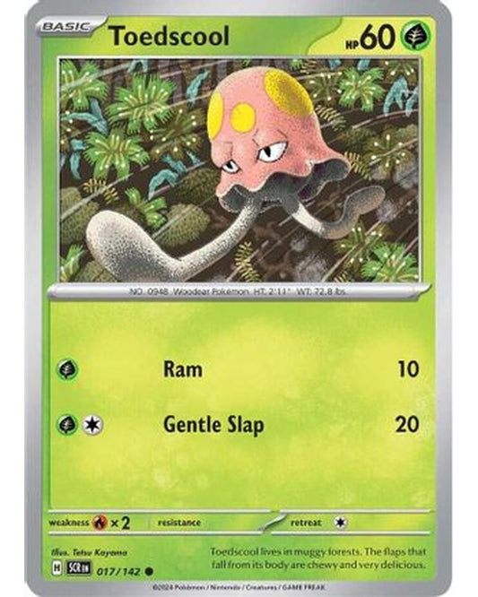 Toedscool 017/142  - Reverse Holofoil SV07 Stellar Crown - Common