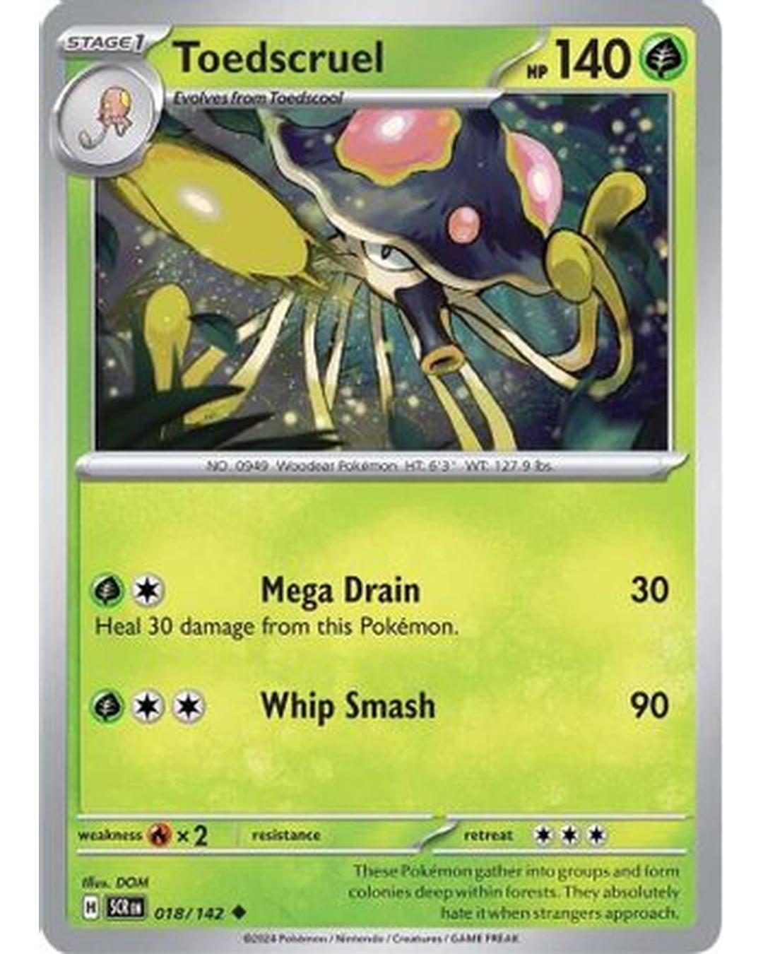 Toedscruel 018/142  SV07 Stellar Crown - Uncommon