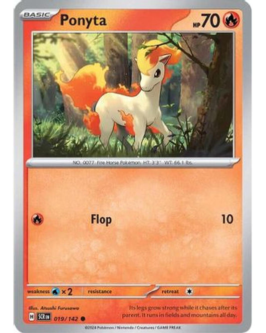 Ponyta 019/142  - Reverse Holofoil SV07 Stellar Crown - Common