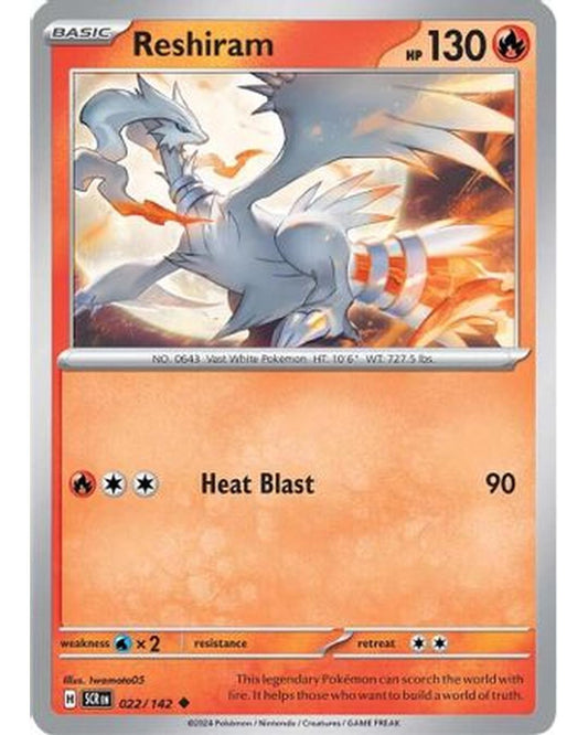 Reshiram 022/142  SV07 Stellar Crown - Uncommon